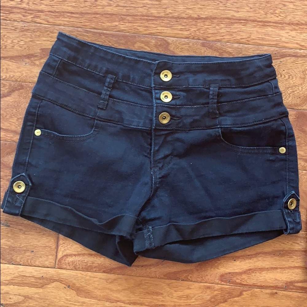Black high waisted shorts